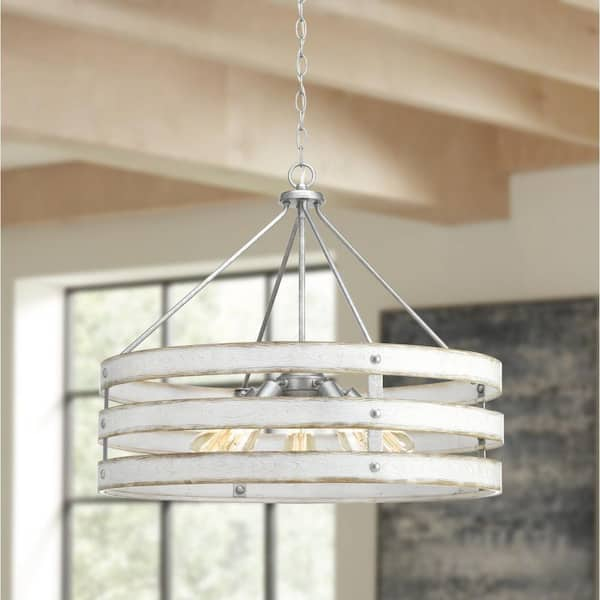 Progress Lighting Gulliver 27-3/4 in. 5-Light Galvanized Drum