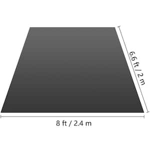 PVC Dance Floor Roll Portable, 6.6 ft. x 15.7 ft. Practice Dance Floor,1.5 mm Dance Flooring Grey/Black Exercise Mat