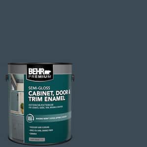1 gal. #BXC-26 New Navy Blue Semi-Gloss Enamel Interior/Exterior Cabinet, Door & Trim Paint