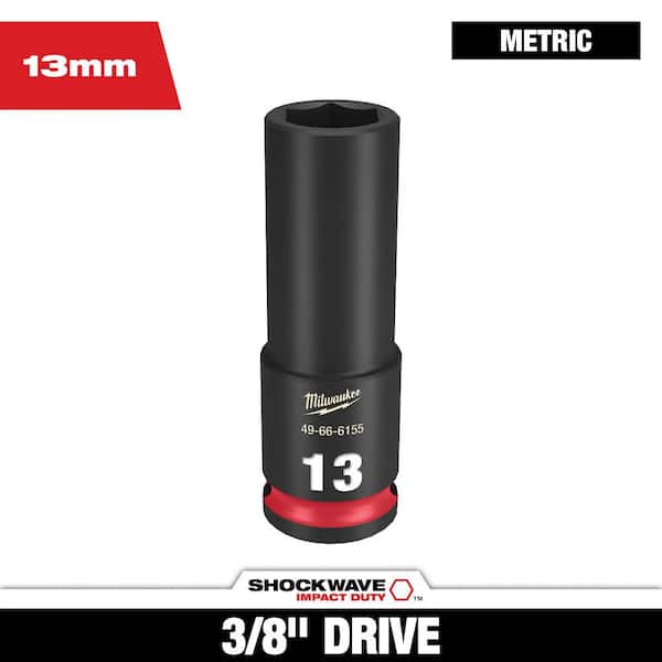Milwaukee SHOCKWAVE 3/8 in. Drive 13mm Deep 6 Point Impact