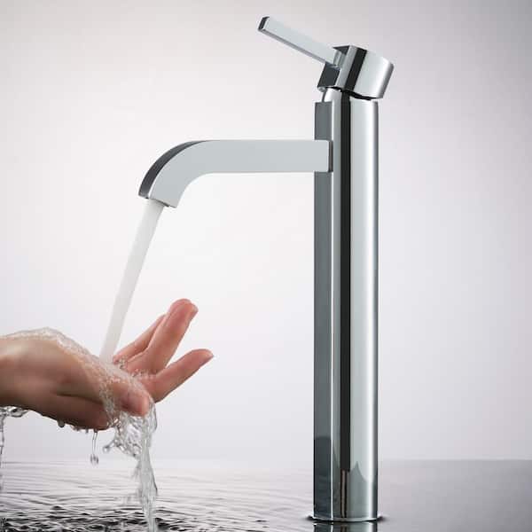 Ramus Single Hole Single-Handle Vessel Bathroom Faucet in Chrome