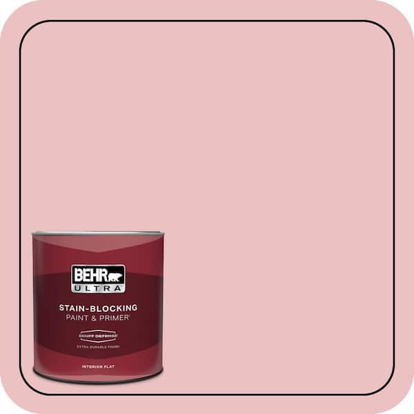 BEHR ULTRA 1 qt. #130C-2 Cafe Pink Extra Durable Flat Interior Paint & Primer