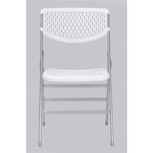 White Resin Mesh Folding Chair (Set of 2)