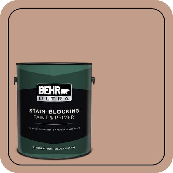 BEHR ULTRA 1 gal. #S200-4 Chestnut Bisque Semi-Gloss Enamel Exterior Paint & Primer