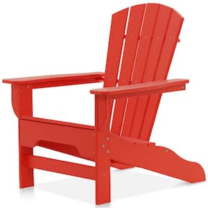 Boca Raton Bright Red Recycled Plastic Adirondack Chair