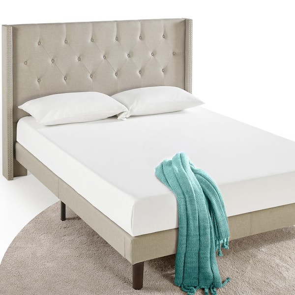 Zinus annette upholstered platform bed frame discount