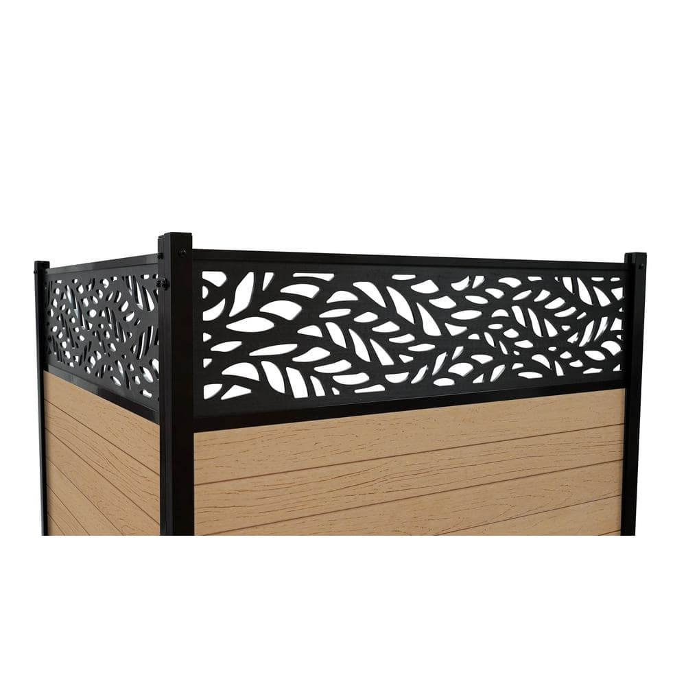 Nappa Cedar Color Vinyl Privacy Screen Kit with Laser Cut Design