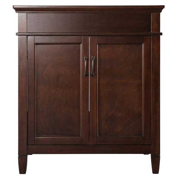 Home Decorators Collection Ashburn 30 in. W x 21.63 in. D x 34 in. H Bath Vanity Cabinet without Top in Mahogany