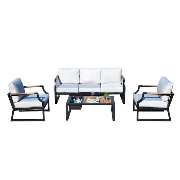 Amazon.com: U-MAX 7 Piece Outdoor Patio Furniture Set, PE Rattan Wicker Sofa  Set, Outdoor Sectional Furniture Chair Set with Khaki Cushions and Tea  Table, Brown : Patio, Lawn & Garden