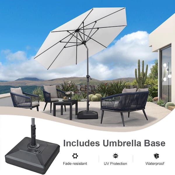 10 ft. aluminum auto-tilt market outdoor patio umbrella Treasure Garden 8 x Sunbrella Aluminium Auto Tilt Sunbrella Black This 10 ft Treasure Garden Auto Tilt 8'