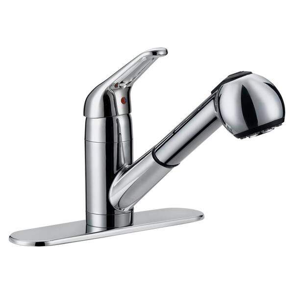 EZ-FLO Prestige Collection Contemporary Flair Single-Handle Pull-Out Sprayer Kitchen Faucet in Chrome