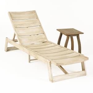 Mahalo Light Grey 2-Piece Wood Patio Conversation Seating Set