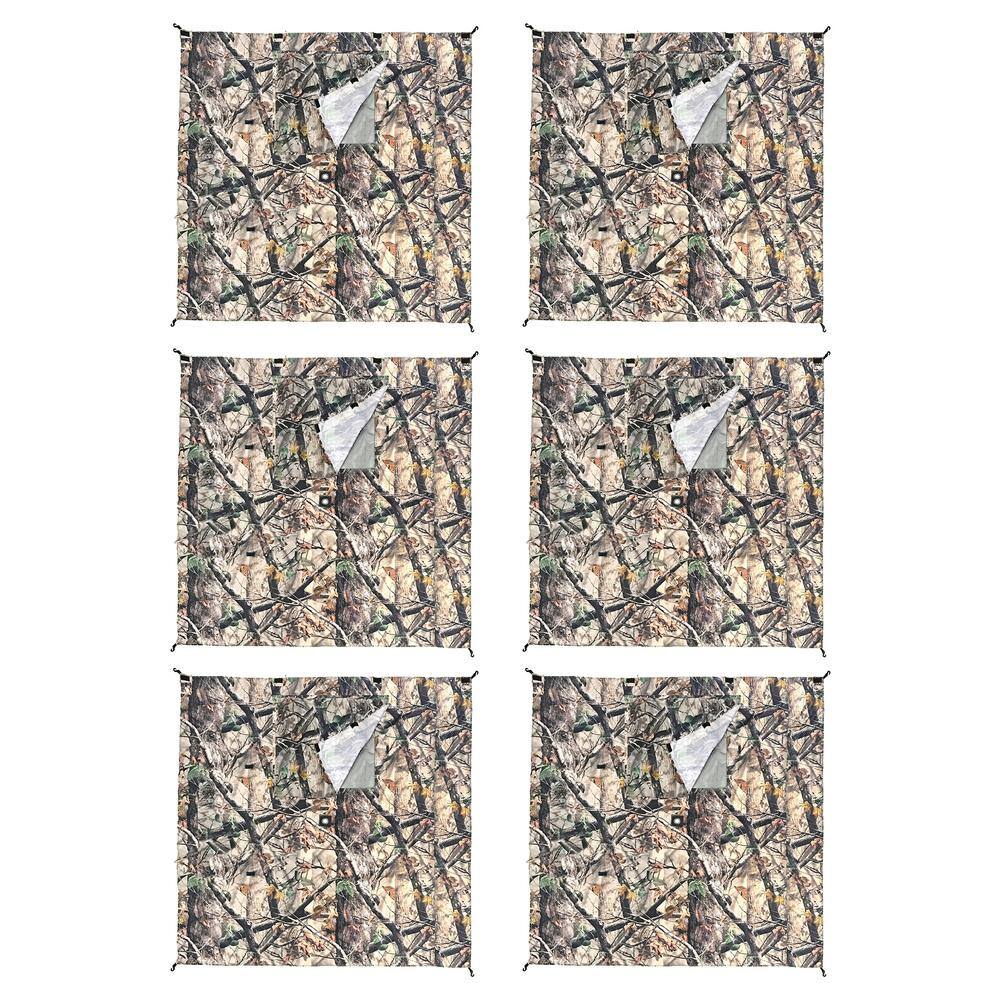 Clam Quick-Set Screen Hub Camo Fabric Wind and Sun Panels, Accessory Only  (6-Pack) 2 x CLAM-WP-ES-10811