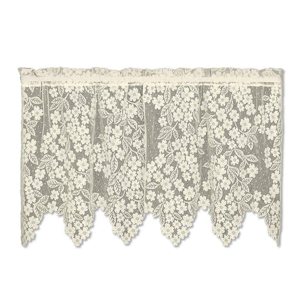 Heritage Lace Dogwood 24 in. L Polyester Tier in Ecru 8510E-5524 - The ...