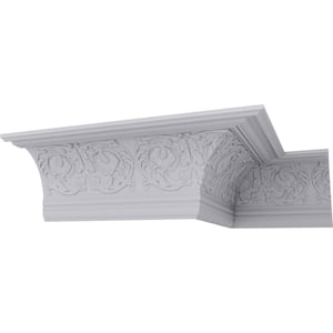 SAMPLE - 16-1/2 in. x 12 in. x 16-3/8 in. Polyurethane Marcella Crown Moulding