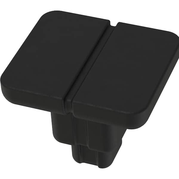 Liberty Art Deco Streamline 1-3/16 in. (30 mm) Modern Matte Black Square Cabinet Knob