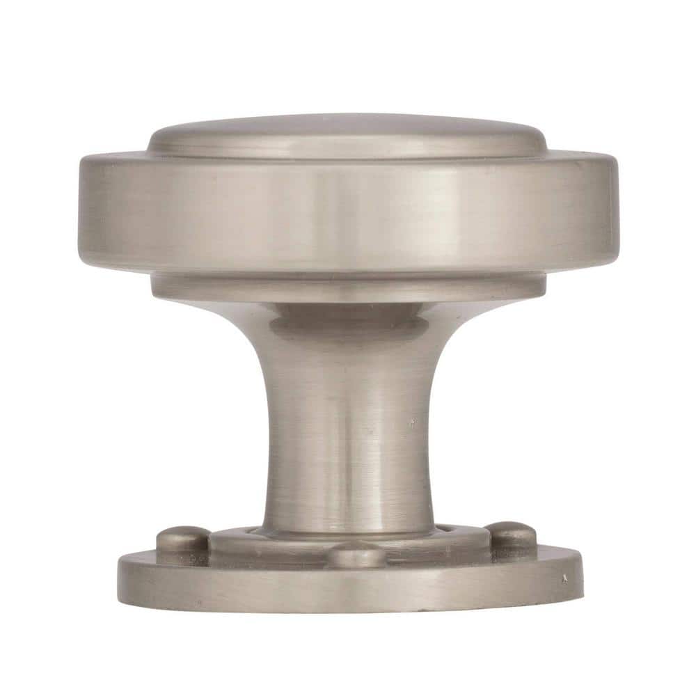 Brushed Satin Nickel Round Industrial Cabinet Knob