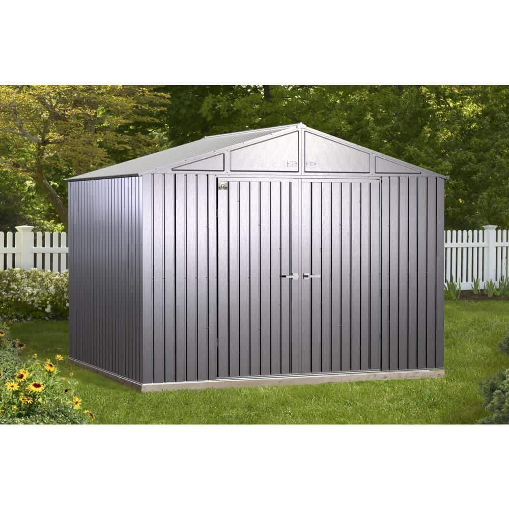 Elite 10' x 8' Silver Galvalume Steel Storage Shed