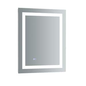 Santo 24 in. W x 30 in. H Frameless Rectangular LED Light Bathroom Vanity Mirror