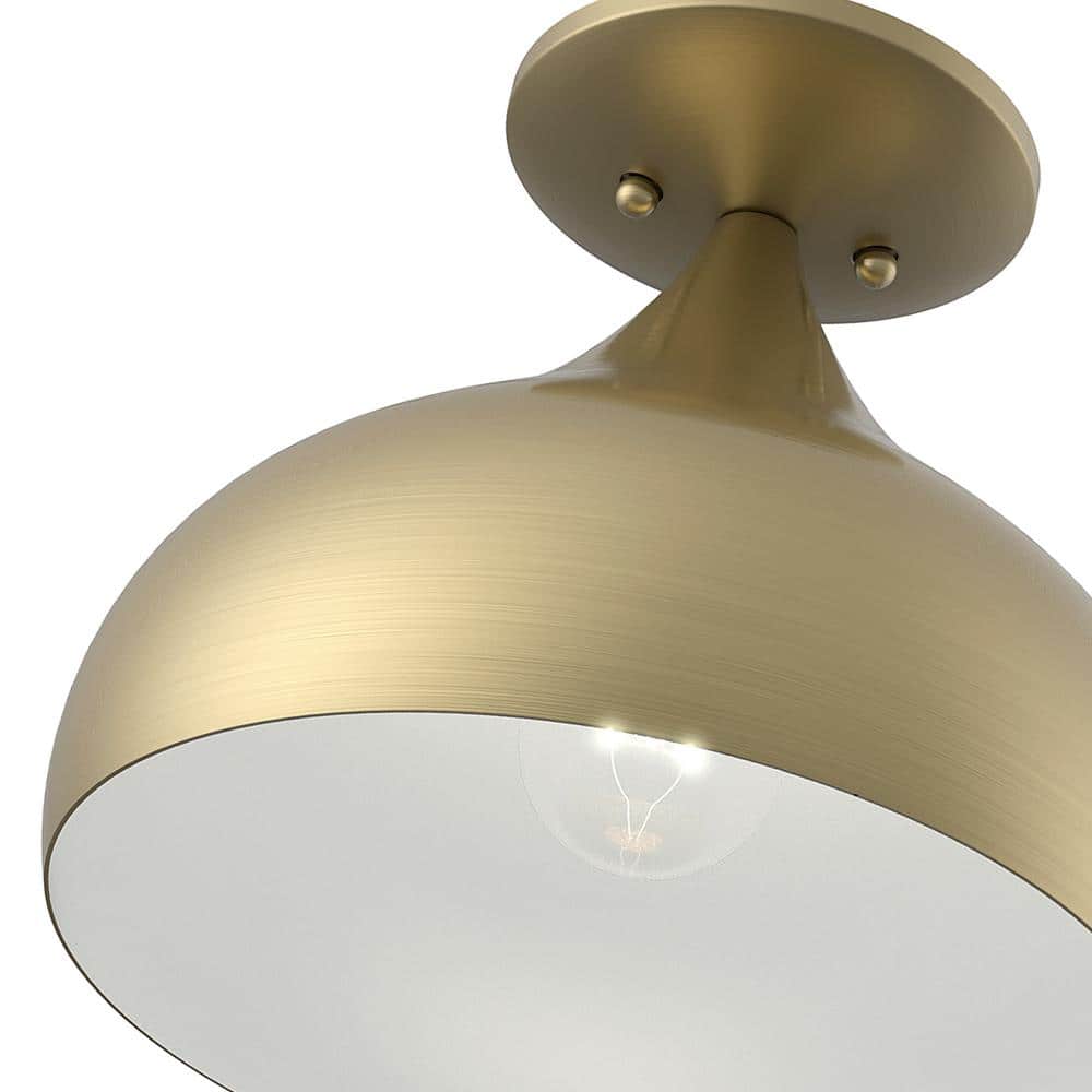 Amador Transitional Teardrop Semi-Flush Mount in Antique Brass