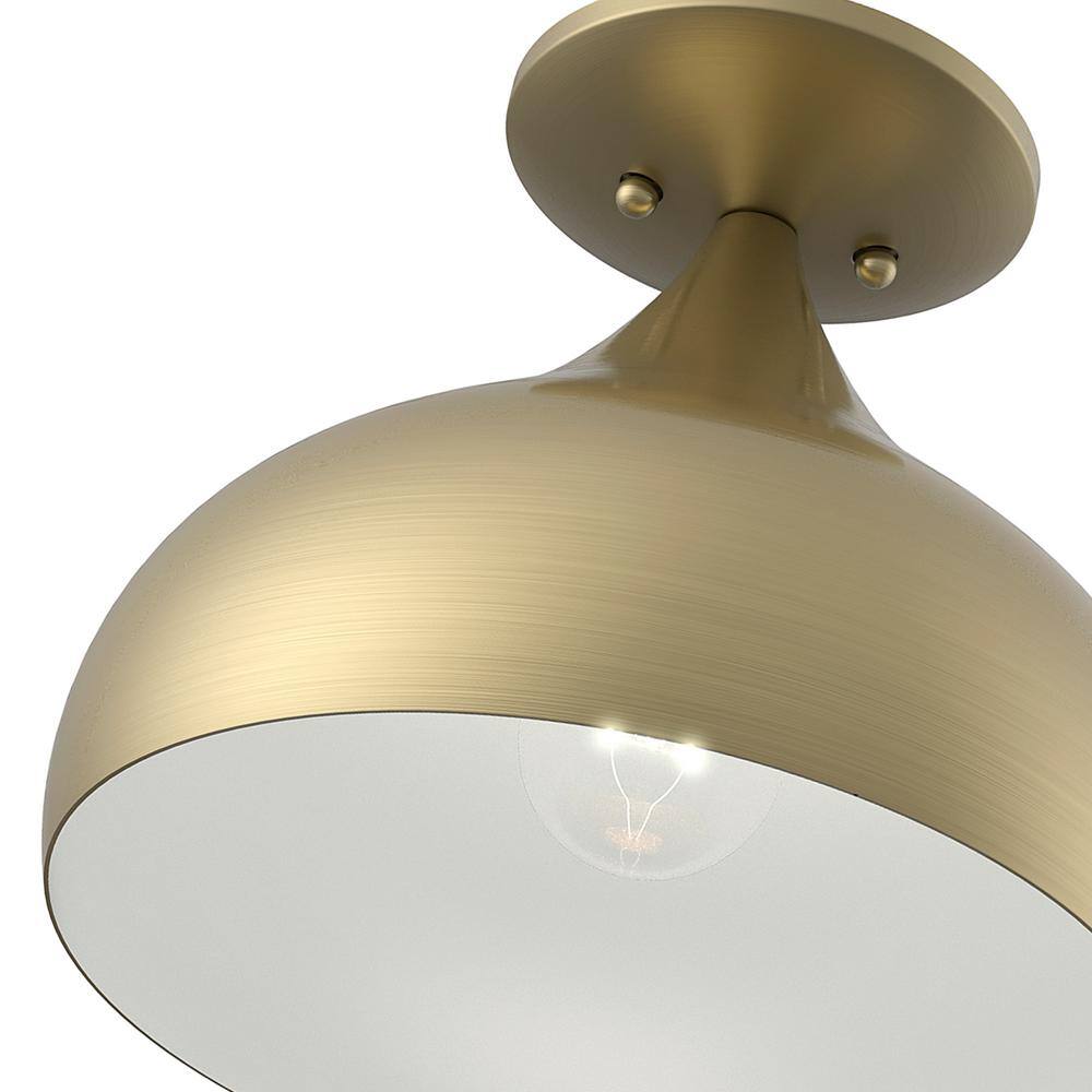Amador Transitional Teardrop Semi-Flush Mount in Antique Brass