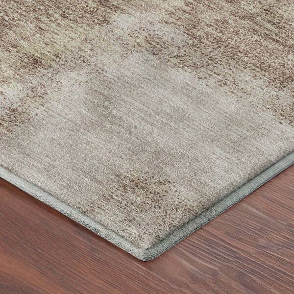 Mayfield Premium Machine Washable Abstract AMF2341 Gold 2 ft. x 3 ft. Accent Rug