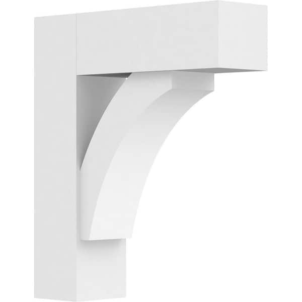Ekena Millwork Standard Thorton 3 in. W x 14 in. H x 12 in. D Signature Urethane Polyurethane Bracket With Block Ends