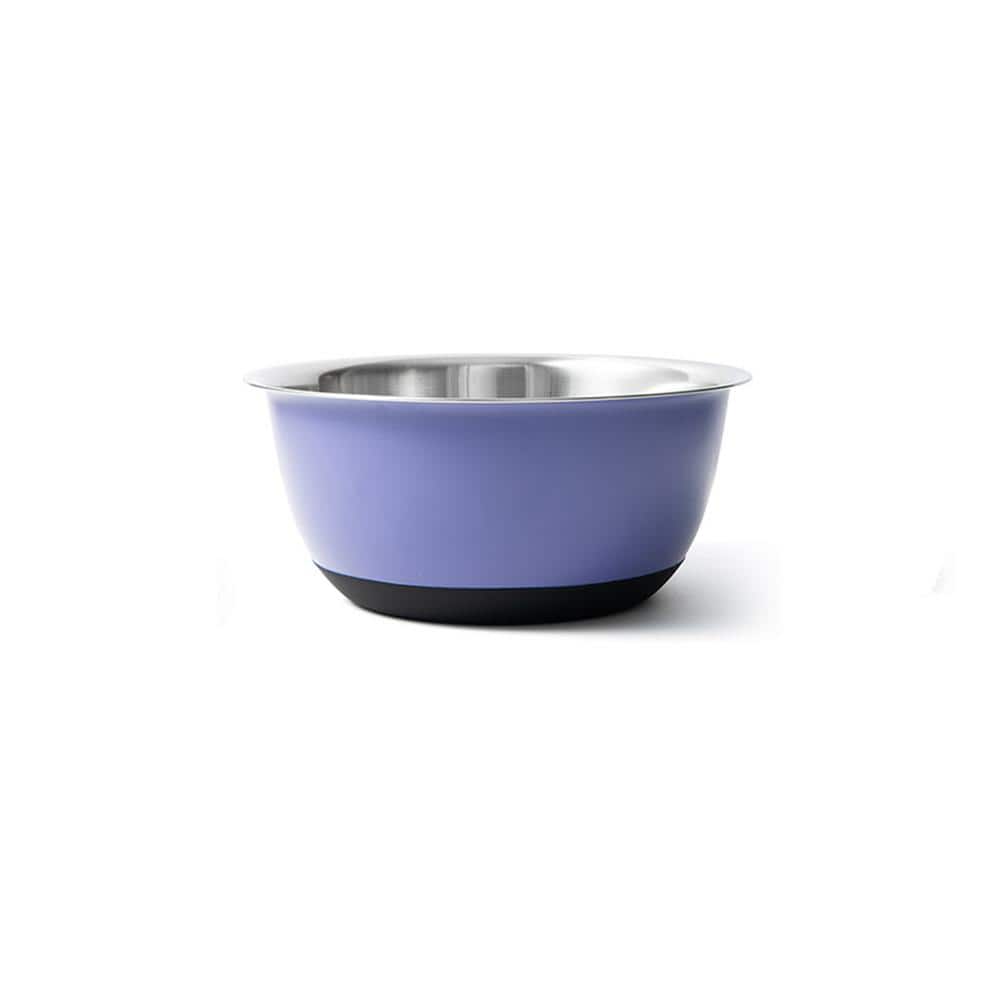 Purple Stainless Steel 6.25 Quart Mixing Bowl with Non-Skid Base