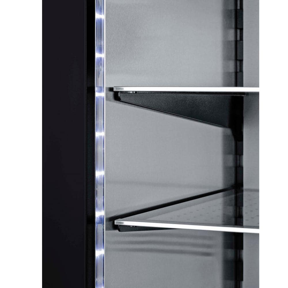 Stainless Steel 24-Inch Built-In Beverage Refrigerator with Glass Door