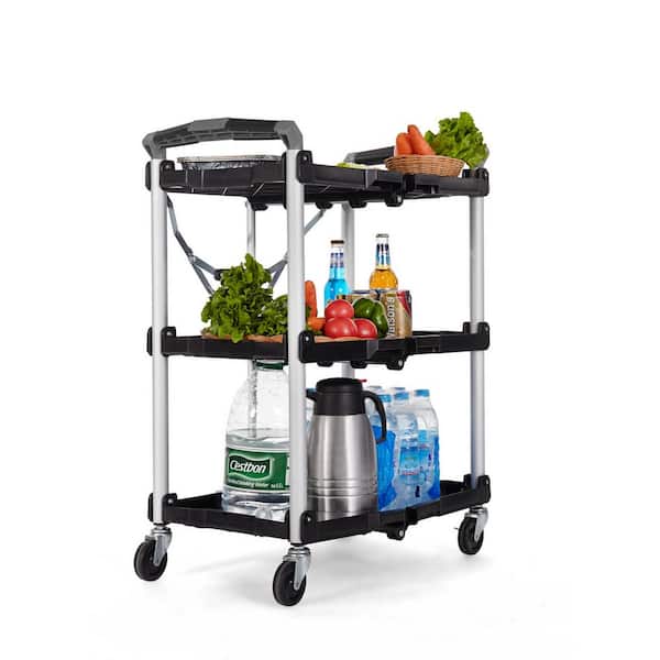 SGCB 3-Tier Mobile Rolling Utility Cart with Wheels, Heavy Duty Industrial  Service Cart 265 Lbs Max Capacity Ergonomic Tub Storage Cart with Swivel  Locking Casters for Garage, Warehouse, Cleaning – SGCB AUTOCARE