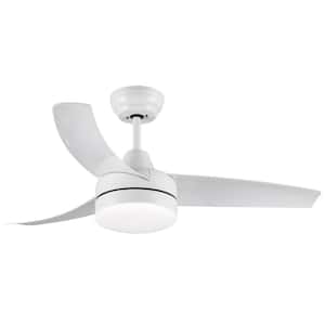 42 in. Integrated LED Indoor White Ceiling Fan Lighting with Remote