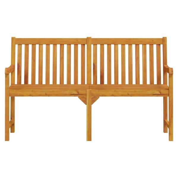Movisa 59.1 in. Solid Acacia Wood Outdoor Bench