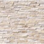 Artctic Golden Splitface Ledger Panel 6 in. x 24 in. Textured Marble Wall Tile (60 sq. ft./Pallet)