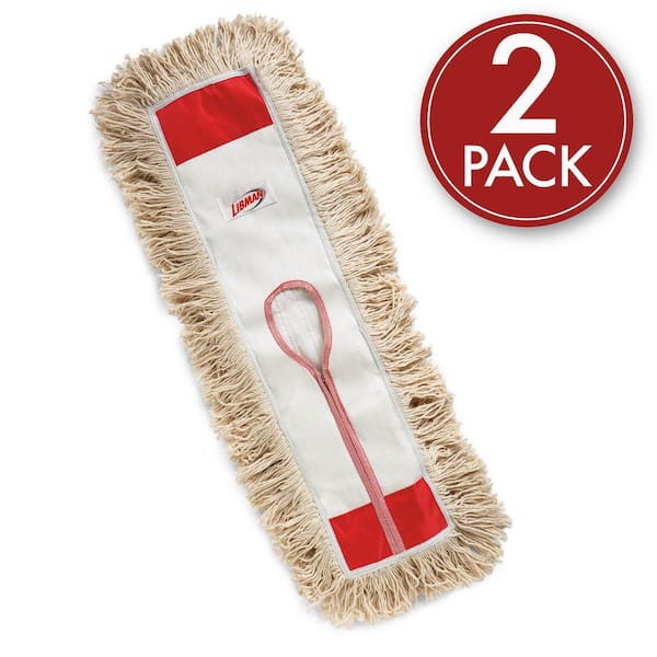 24 in. High Power Cotton Dust Flat Mop Refill (2-Pack)