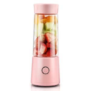 BL330P 17.6 Oz. Single Speed Pink Cordless Rechargeable Blender To-Go with Automatic Stop Design