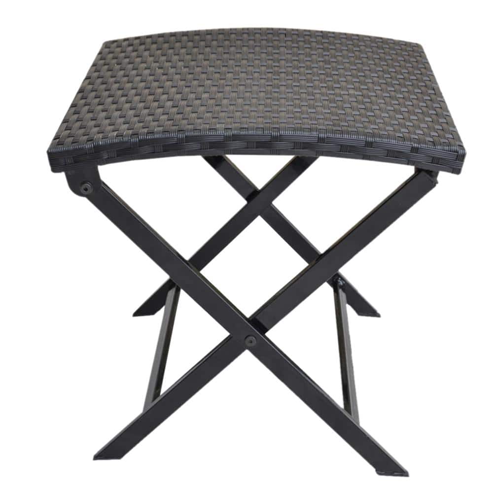 17 in. Black Foldable Indoor/Outdoor Stool