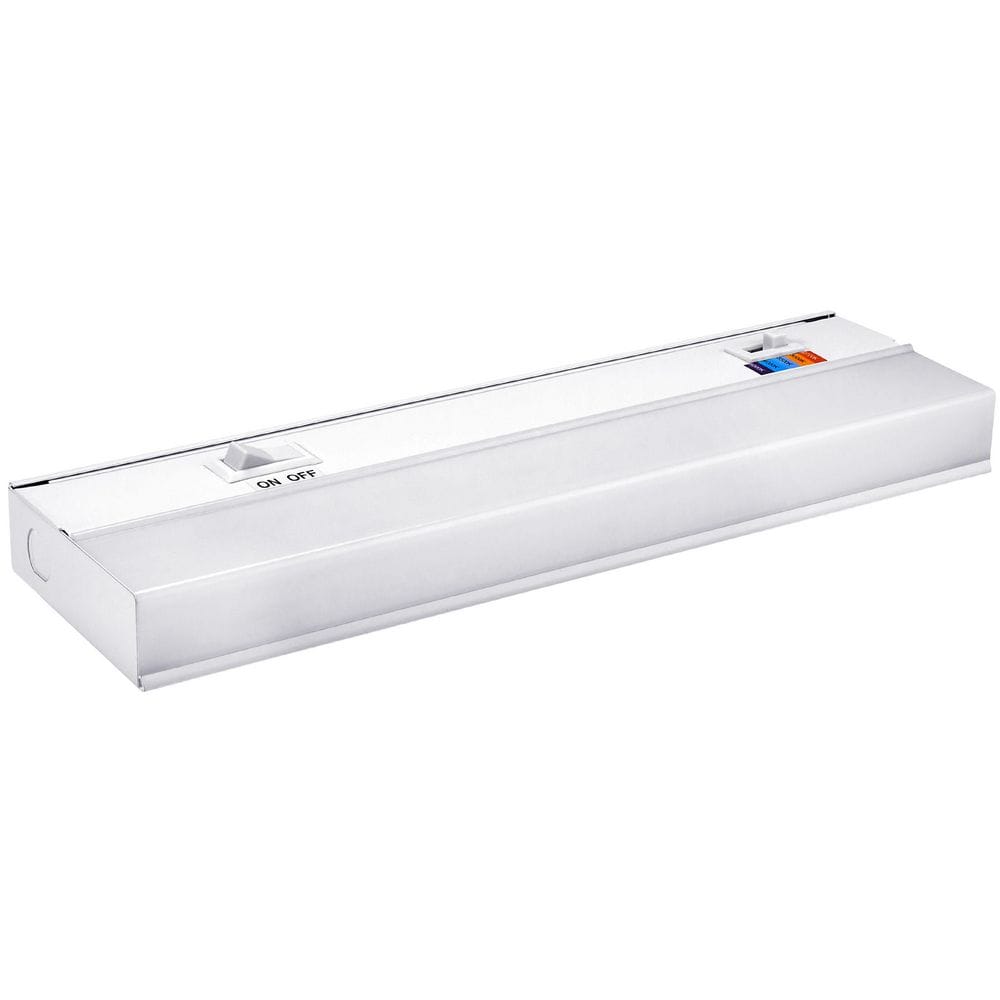 12" White Gloss LED Under Cabinet Light with Color Changing