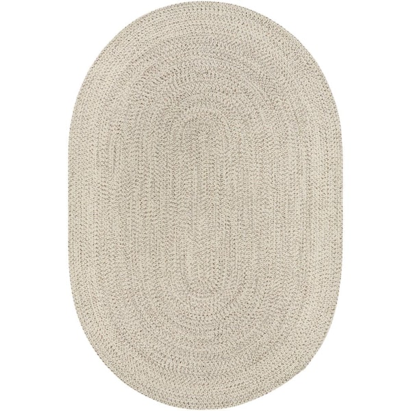 Tamar Khaki 6 ft. x 9 ft. Oval Indoor/Outdoor Area Rug