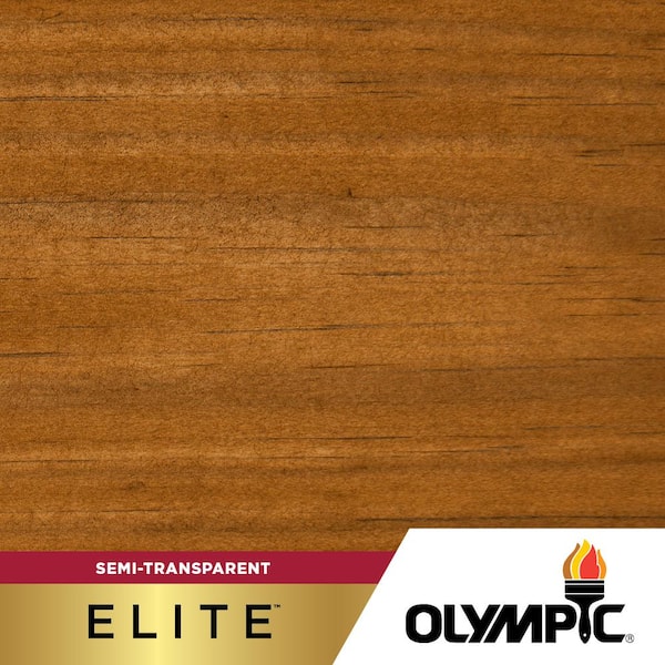 Olympic Elite 5 Gal. Atlas Cedar Semi-Transparent Exterior Stain and Sealant in 1-Low VOC