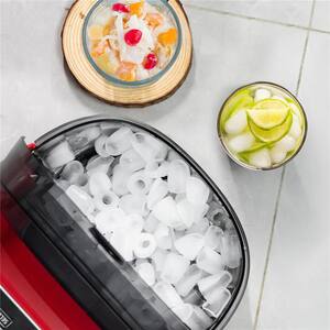 Countertop Portable Ice Maker 26.5lbs/Day Self-Cleaning Machine with Flip Lid Red