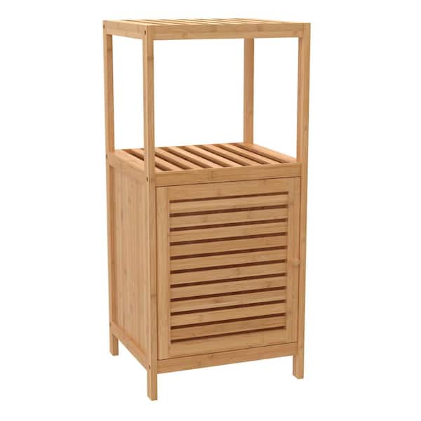ClosetMaid 2-Tier Bamboo Shelving Unit with Door 14.25 in. W x 31.5 in. H x 13.5 in. D