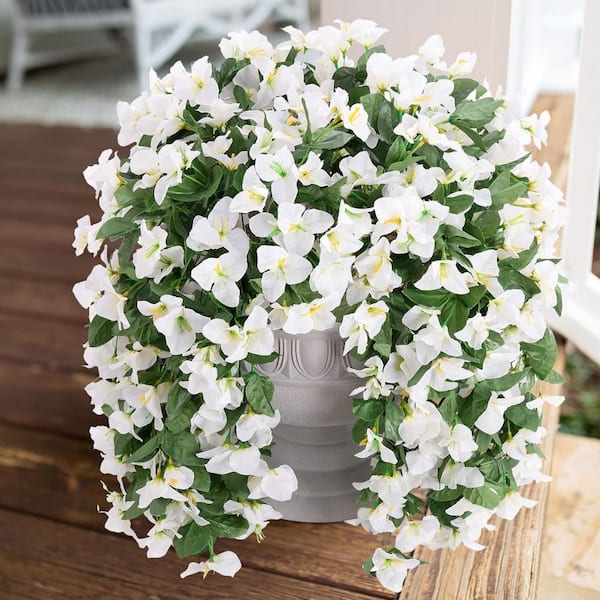 White Artificial Bougainvillea Flowers, 2-Pack L0D66D83ZZ - The