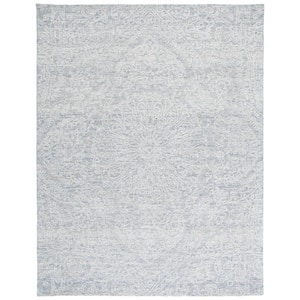 Metro Gray/Ivory 8 ft. x 10 ft. Medallion Floral Area Rug