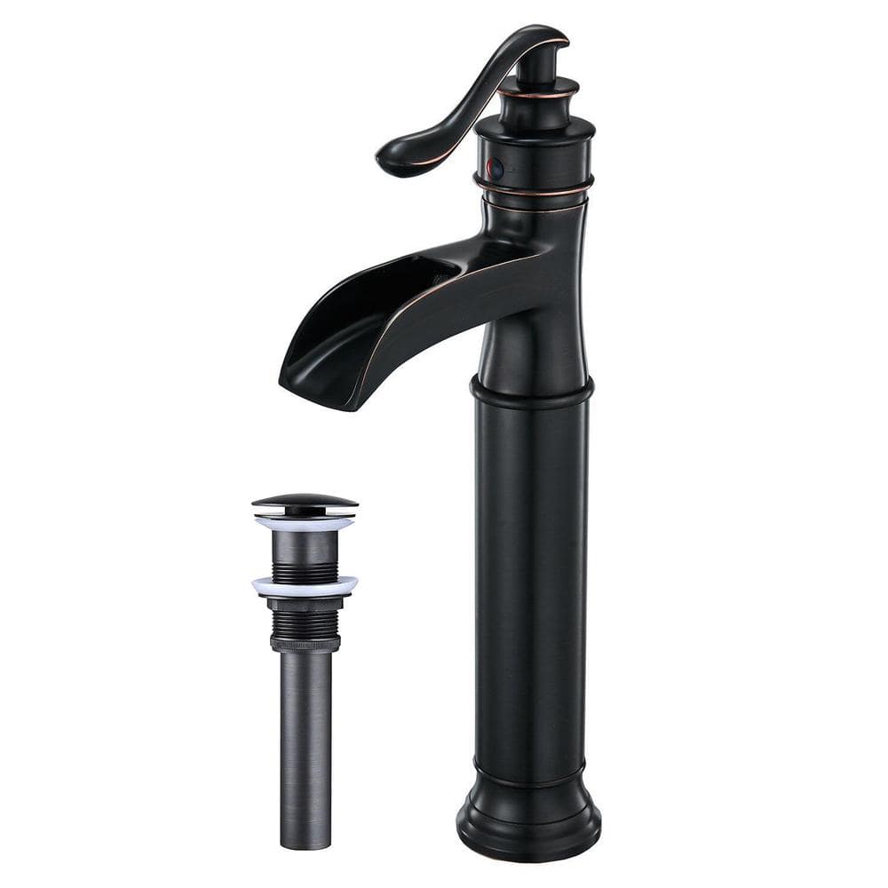 Single Hole Single-Handle Vessel Bathroom Faucet in Oil Rubbed Bronze