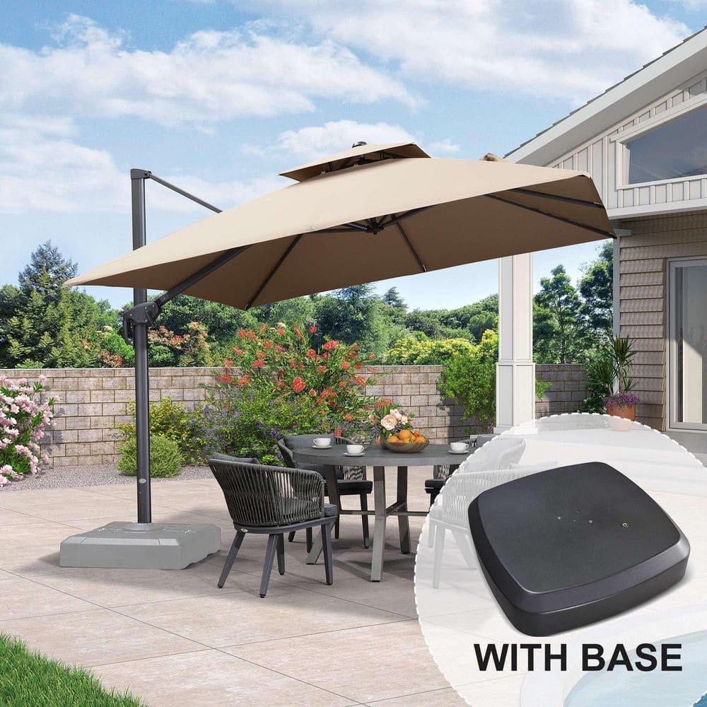 cotton canvas patio umbrella Vintage Style Market Patio Umbrella -Navy Stripe -MU-08