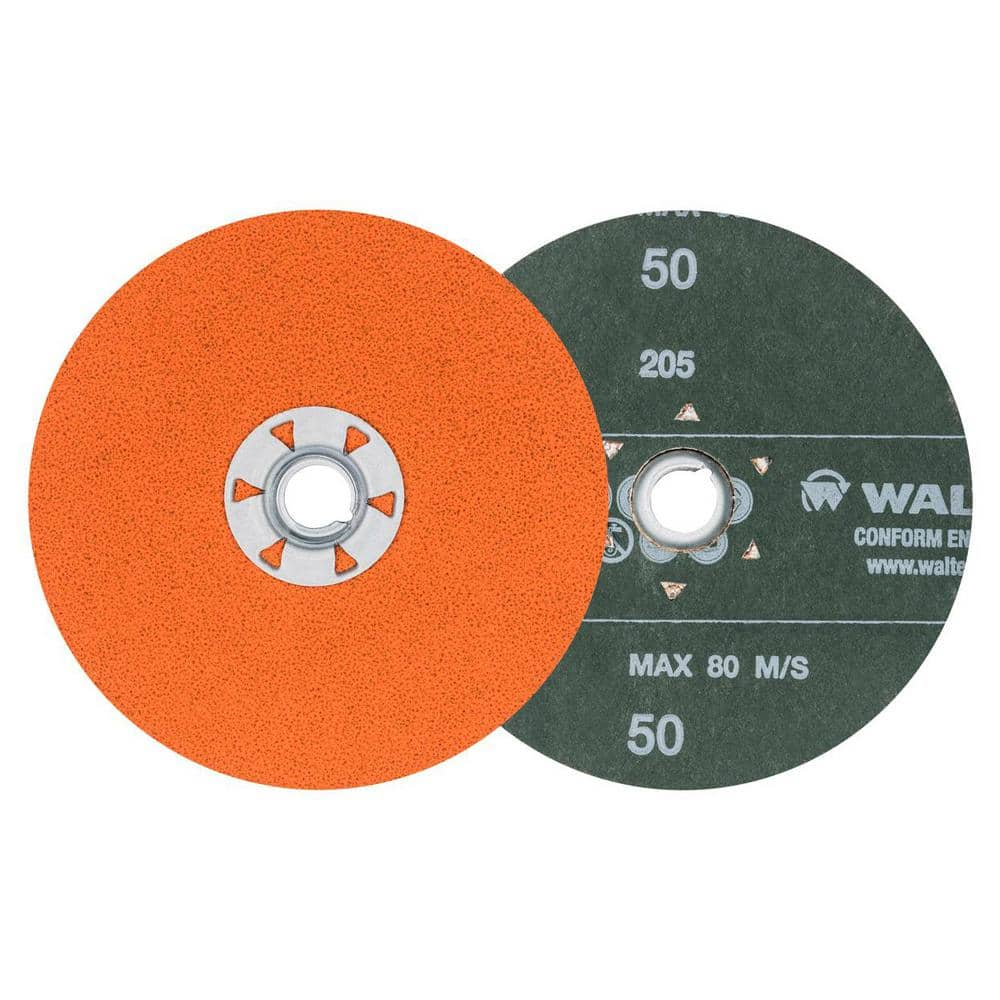 WALTER SURFACE TECHNOLOGIES COOLCUT XX 5 in. x 5/8-11 in. Arbor GR50, Sanding Discs, Quick Change (Pack of 25)