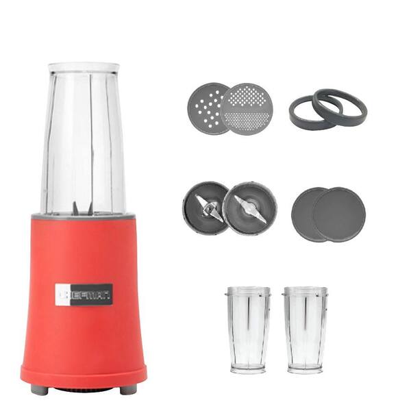 Chefman 12-Piece Personal Blender Set in Red