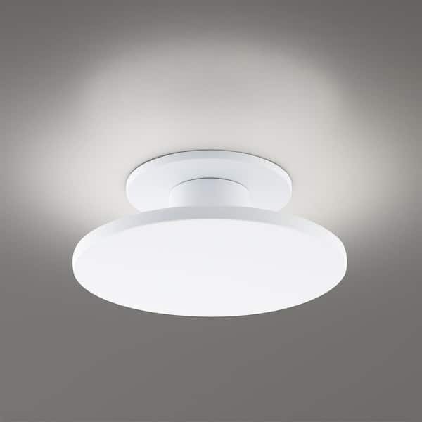Twist-N-Lite 8 in. White Selectable LED Semi-Flush Mount