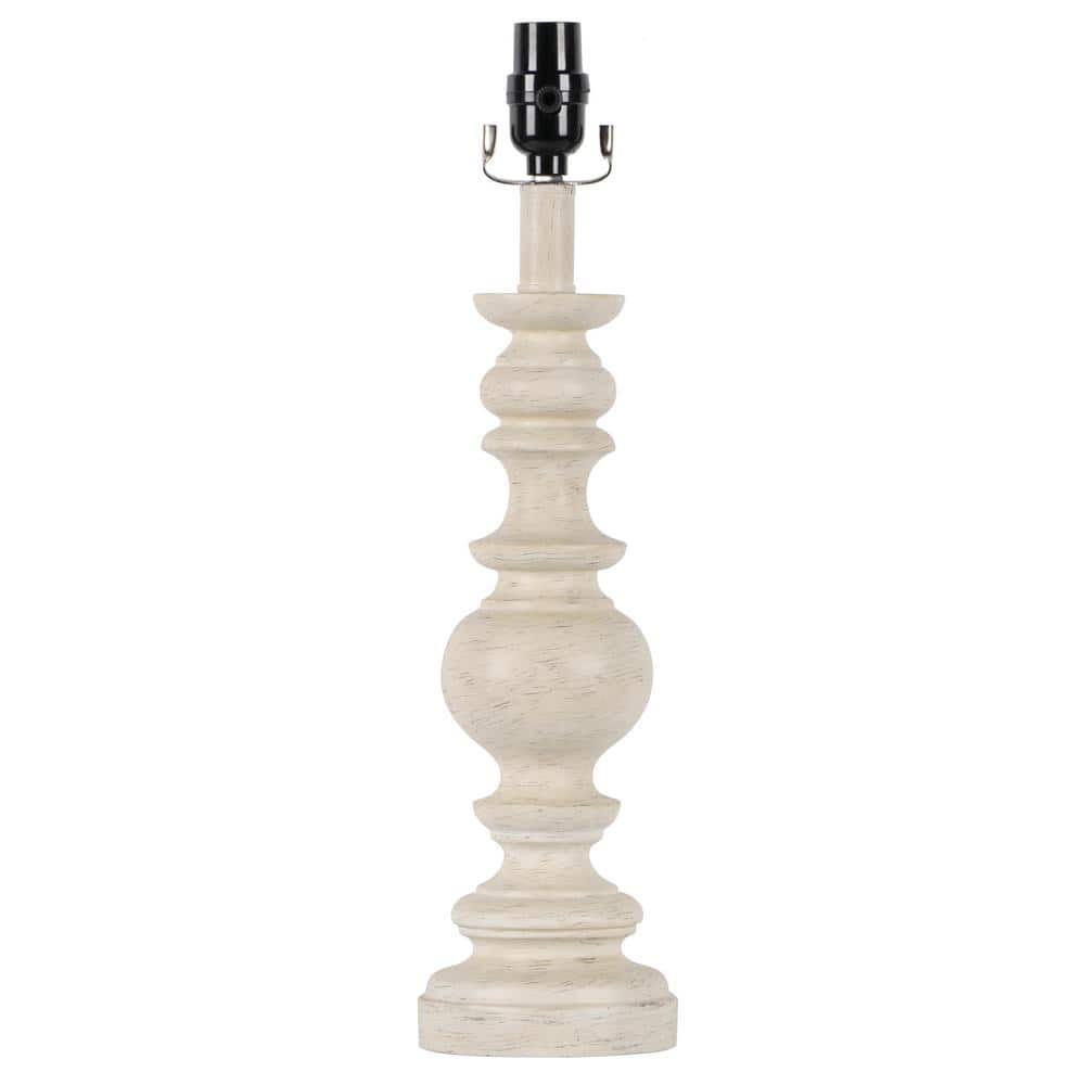 Hampton Bay Mix and Match 19 in. H Shabby White Table Lamp Base