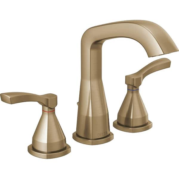 Delta Stryke 8 in. Widespread 2-Handle Bathroom Faucet in Champagne Bronze